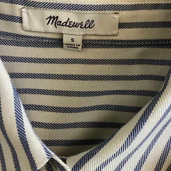 Madewell Central Shirt in Dalton Stripe Sz S #149H - Picture 8 of 9